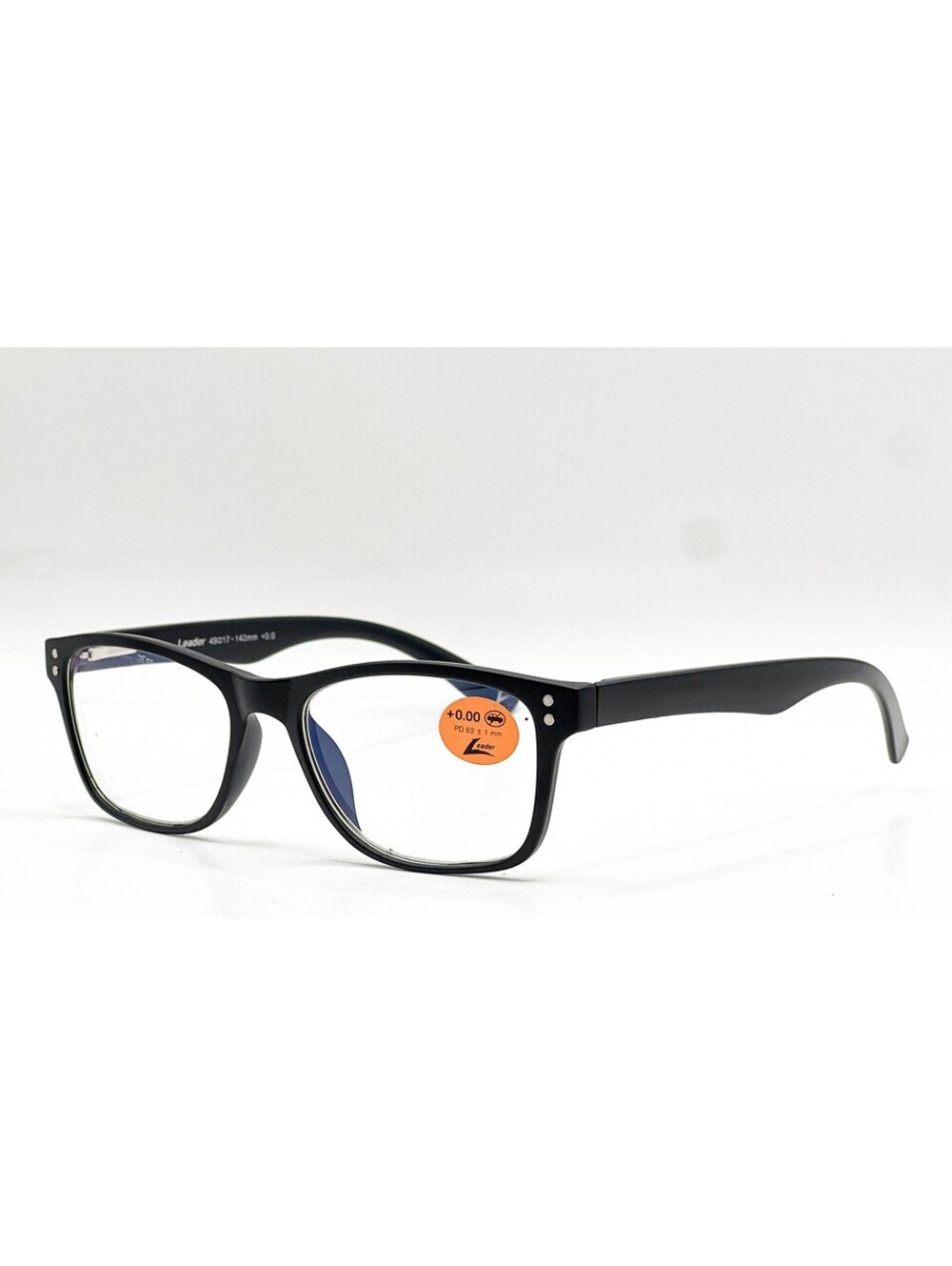 Leader 225223000 Gloss Black Safety Authentic Eyeglasses 49-17-140